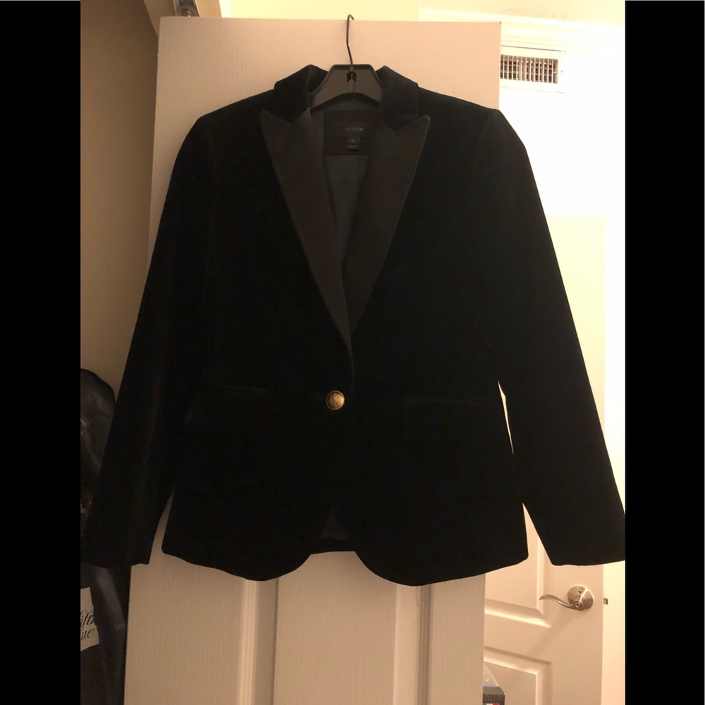 JCREW VELVET TUXEDO JACKET 0P
